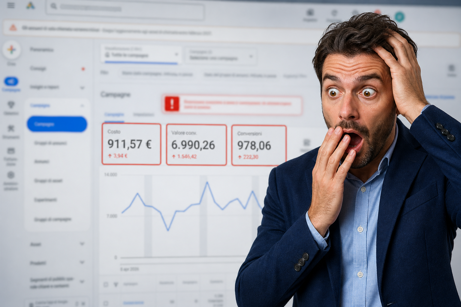 Web Agency Truffa Google Ads: 978 Conversioni ma Solo 103 Ordini