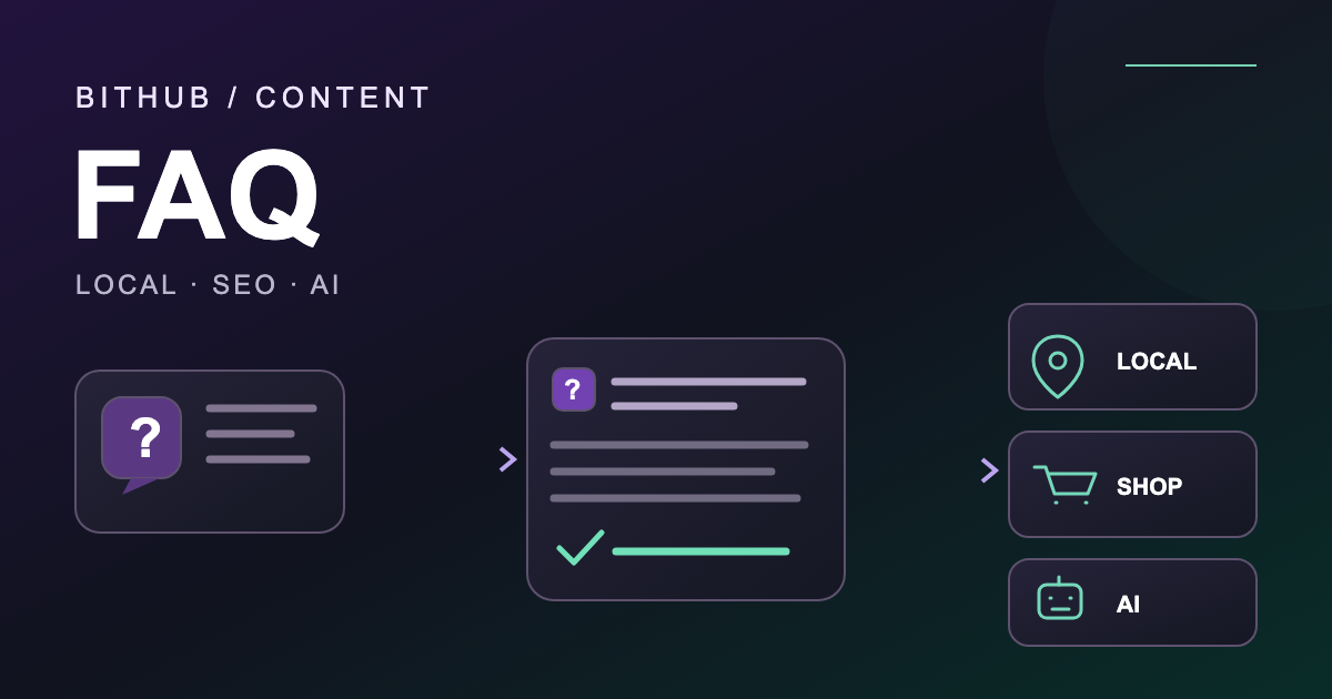 Customer questions becoming verified FAQs for local pages, product catalogues and AI